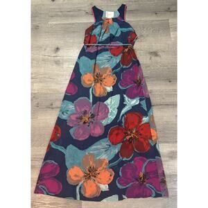 Maeve Anthropologie Pakpao Floral Print Maxi Dress Sz 4 Sleeveless